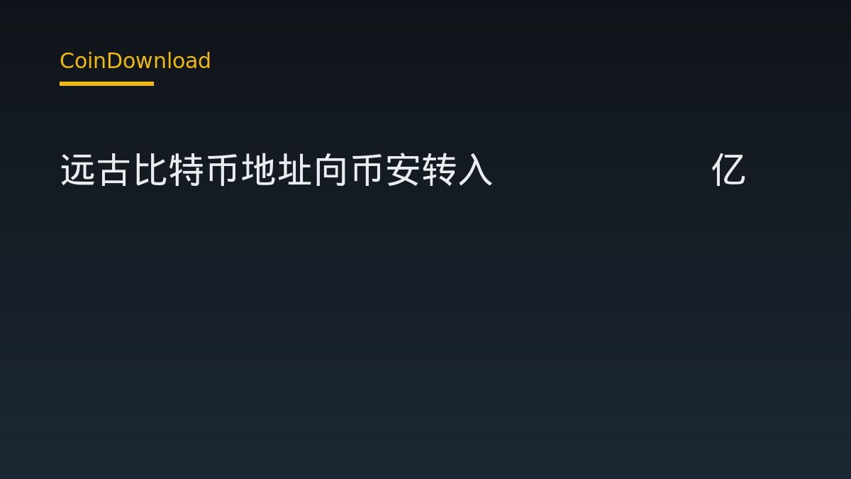 远古比特币地址向币安转入1.3832亿USDC 新手需关注什么