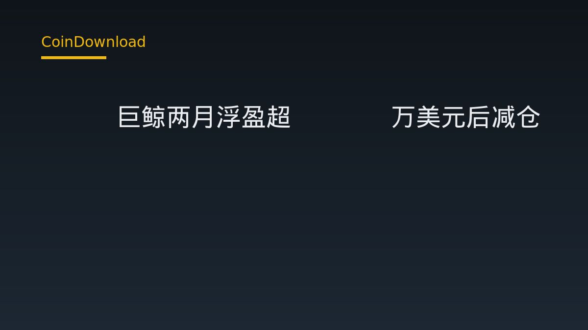 ETH巨鲸两月浮盈超2100万美元后减仓4.2万枚，新手如何理性看待